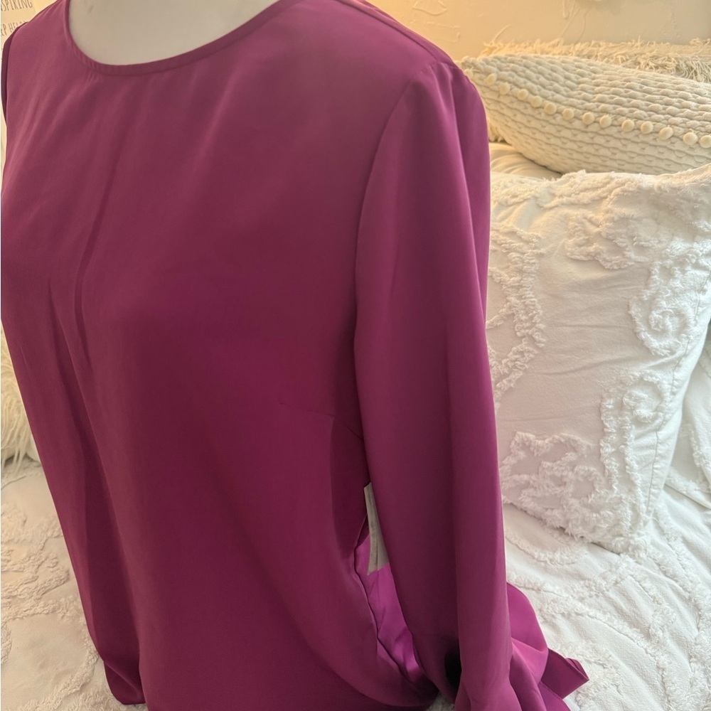 Halston Heritage Magenta Blouse - Picture 6 of 11
